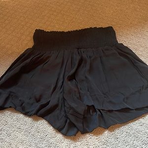 black shorts